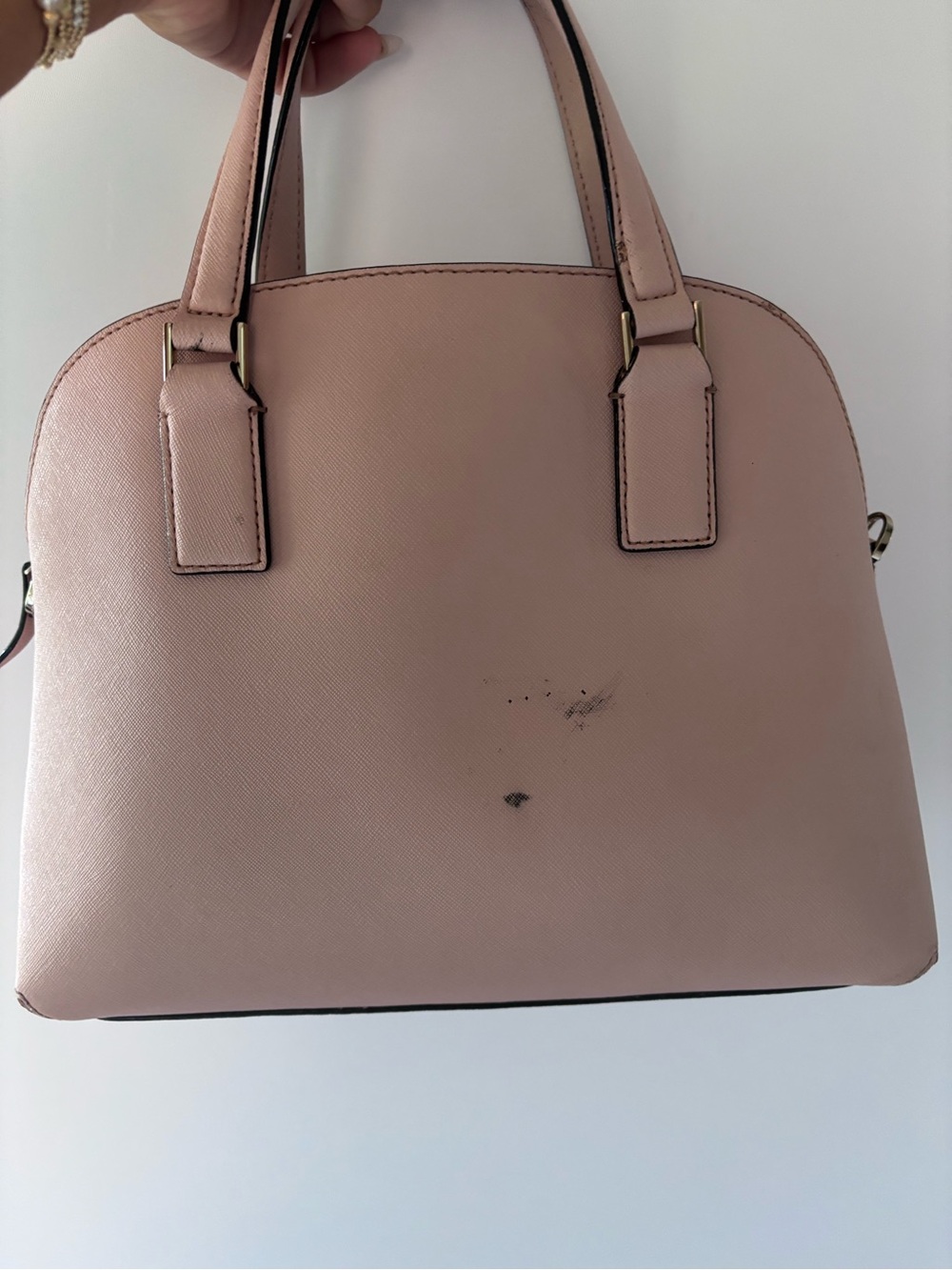 kate spade Blush Pink Saffiano Dome Satchel with Gold Hardware - Picture 2 of 6